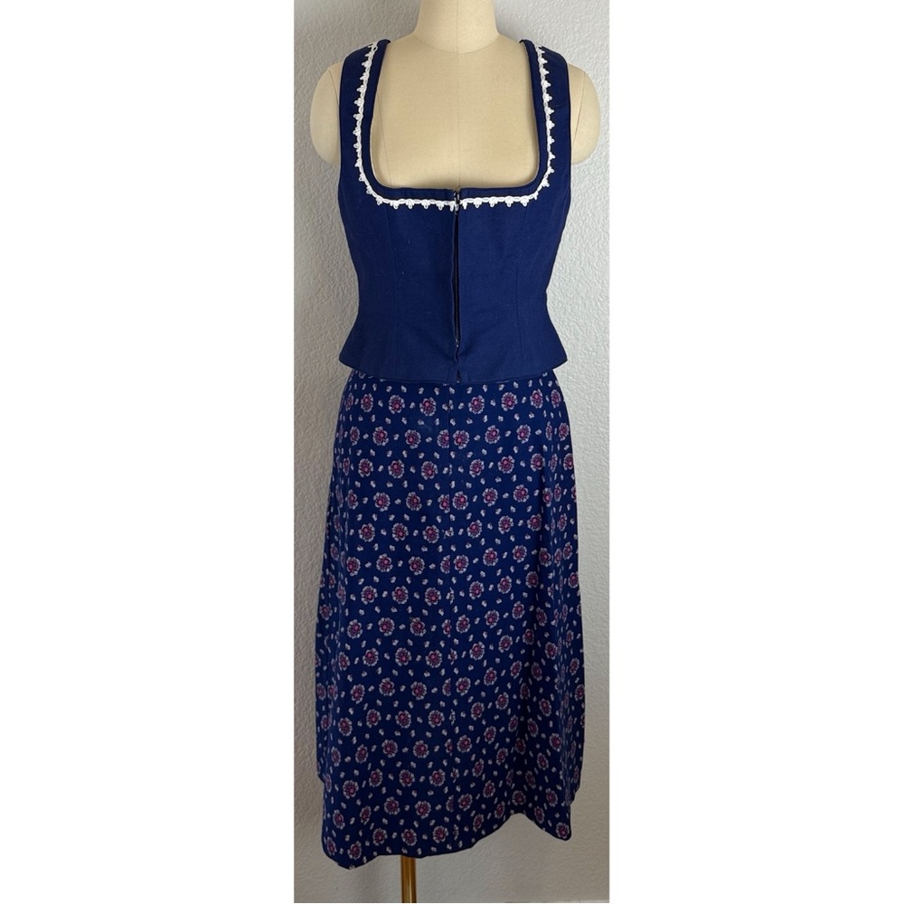 Eger Dirndl Traditional Baverian German 2-Piece Vest and Skirt Set Oktoberfest